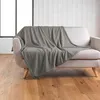 Image de Plaid Wooly Bouclette Unie Gris 125x150 cm