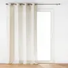 Image de Rideau voilage Pauline 140 x 240 cm beige - 96% polyester 4% lin oeillets