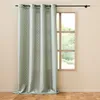 Image de Rideau tamisant 140 x 280 cm Piana Sauge - polyester imprimé métallisé oeillets