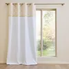 Image de Douceur dIntérieur - Rideau Majestia 140 x 240 cm beige oeillets top imprimé métallisé