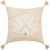 Image de Coussin Déco Avec Pompons "majestia" 45x45cm Beige