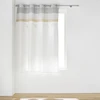 Image de Rideau À  illets Avec Pompons "iliade" 140x180cm Blanc & Gris