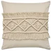 Image de Coussin - Samaya - Macramé - 40x40 cm - Déhoussable - Beige Ecru