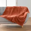 Image de Plaid 125 x 150 cm flanelle relief Mini Frosty - Terracotta