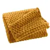 Image de Plaid flanelle en relief mini frosty 125x150cm ocre 1612817