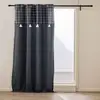 Image de Rideau À  illets Avec Pompons "everest" 140x240cm Anthracite