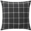 Image de Coussin déhoussable EVEREST 45x45 cm - Gris anthracite - Housse tissée coton/poly