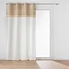 Image de Rideau tamisant CIRRUS 140 x 240 cm en coton/polyester avec franges et oeillets argent