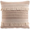 Image de Coussin Déco À Franges "cirrus" 45x45cm Naturel