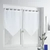 Image de Voile à passants à pompons - DOUCEUR DINTERIEUR - LISSEA - 45x90 cm - Blanc - Lot de 2