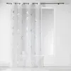 Image de Panneau à oeillets - 140 x 240 cm - Voile imprimé - Infinity - Blanc et Argenté