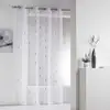 Image de Rideau Voilage "chenilla" 140x260cm Gris