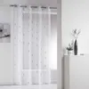 Image de Voilage à oeillets 140 x 260 cm voile sablé fils chenille Chenilla gris