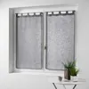 Image de Paire droite passants 2 x 60 x 120 cm effet lin tisse haltona Gris