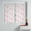 Image de Paire De Voilages "petite Fleur" 60x120cm Blanc & Rouge