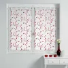 Image de Paire droite passants 2 x 60 x 120 cm voile sable brode petite fleur Blanc/Rouge