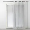 Image de Voilage à oeillets 140 x 240 cm luminette fils metallises dixie Blanc/argent