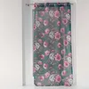 Image de Voilage tamisant - HOME MAISON - 140 x 240 cm - Motif fleuri - Couleur pétrole - Style romantique