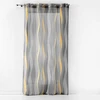 Image de Rideau Voilage À  illets "ondulys" 140x240cm Jaune & Anthracite