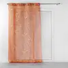 Image de Rideau Voilage À  illets "belflor" 140x240cm Terracotta