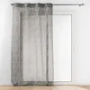 Image de Voilage a oeillets 140 x 240 cm voile sable imprimé Pandore Noir