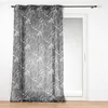 Image de Voilage a oeillets 140 x 240 cm voile sablé imprimé Cabana Noir