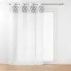 Image de Voilage à oeillets Kasita Blanc 140 x 240 cm   Voile tissé brodé motif végétal