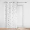 Image de Panneau a oeillets 140 x 280 cm voile sable imprime metallise edelia Argent