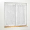 Image de Paire droite passants 2 x 60 x 160 cm voile tisse applique karla Blanc