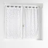 Image de Paire de voilages Manon blanc 2 x 60 x 160 cm - 2 rideaux polyester à passants