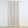 Image de Panneau a oeillets 140 x 280 cm voile tisse applique karla Taupe