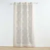 Image de Voilage a oeillets 140 x 280 cm voile sablé brodé Berry Taupe