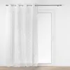 Image de Voilage à  illets 140 x 240 cm   Voile Sablé Brodé Métallisé   Félicia Gris