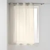 Image de Voilage à oeillets petite hauteur 140 x 180 cm   Voile tissé Carlin Beige