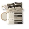 Image de Parure de couette - DOUCEUR DINTÉRIEUR - So natural - 100% coton - TAUPE/ANTHRACITE