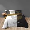 Image de Parure de couette - MIU - Coeur or - 260x240 cm - Réversible - 2 taies 63x63 cm
