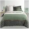 Image de Housse de couette belor art-déco, noirvert, 220x240cm, 2 personnes, 100% coton percale 78 fils 1643424