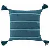 Image de Coussin Déco À Pompons "jakady" 40x40cm Bleu