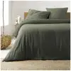 Image de Douceur d'intérieur-housse de couette gaze de coton - 240 x 220 cm - vert kaki 1643824-kaki