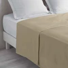 Image de Drap Plat En Coton "biolina" 180x290cm Taupe