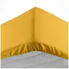 Image de Douceur d'intérieur-drap housse 160x200 cm - bonnet 30 cm - 100% coton - jaune 1644561