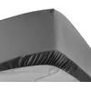 Image de Drap housse 160x200 cm - Percale 100% coton - Bonnet 30 cm - Anthracite