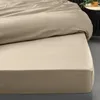 Image de Drap housse 180x200 cm - Percale 100% coton - Bonnet 30 cm - Sable