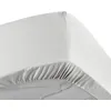 Image de Drap housse 180x200 cm - Percale 100% coton - Bonnet 30 cm - Blanc