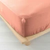 Image de Drap Housse En Gaze De Coton "angelia" 160x200cm Rose