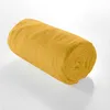 Image de Drap housse 2 personnes 160 x 200 cm double gaze coton 57 fils Angelia Jaune