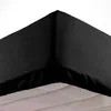 Image de Drap housse 2 personnes 140 x 190 cm microfibre unie oscar Noir