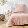 Image de Parure de lit 140 x 200 cm gaze de coton 57 fils Angelia - Rose (1 taie 63x63)