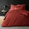 Image de Housse de couette 2 personnes 240 x 220 cm   Percale de coton 78 fils   Terracotta