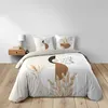 Image de Housse de couette réversible NATACHA 240 x 220 cm 100% coton (42 fils) + 2 taies 63x63 cm - Beige